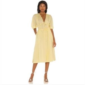 Song of Style Sonnet Midi Dress Lemon Women's Size XS